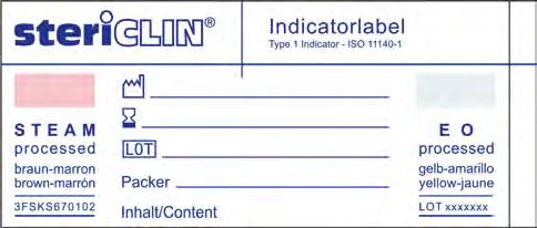 Stericlin labels for manual labelling / marking Sterilisation-proof marking and documentation of medical devices With our stericlin