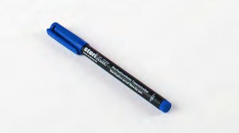 Stericlin fibre-tip pens For labelling of disposables Sterile barrier systems, adhesive tapes, labels and more: The sterilisationproof stericlin fibre-tip pens have been developed for marking all