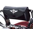 fat Boy windshield BAg with die-cast concho With a 00-06 style Fat Boy logo concho and a leather laced lid, this bag provides classic Fat Boy styling and convenient storage.