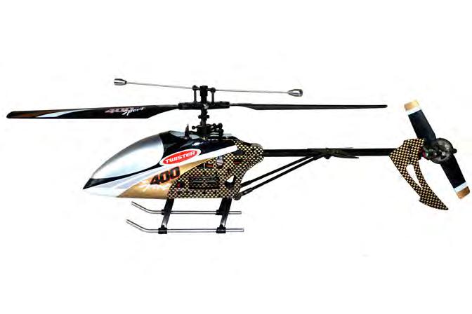 Single Rotor 400 size Helicopter with 2.