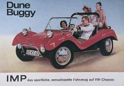 Automotive buggy. EMPI s tuning products for the VW engine added to the Imp s competitiveness in such events.