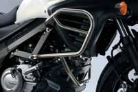 the V-Strom 650 ABS, each developed together with the machine, are built easy to install and shaped to accentuate the bike s