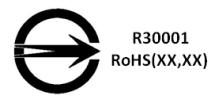 (5) F TABI scheme, the examples of the Commodity Inspection Mark are listed below: (6) RoHS indicates the content of restricted substance(s), other than exemptions stated in CNS 15663, does not