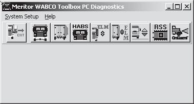 com/toolbox. To access the WABCO TOOLBOX Software from the desktop screen, double-click on the WABCO PC Diagnostics (TOOLBOX ) icon. Figure 2.7. 4007303a Figure 2.7 Figure 2.