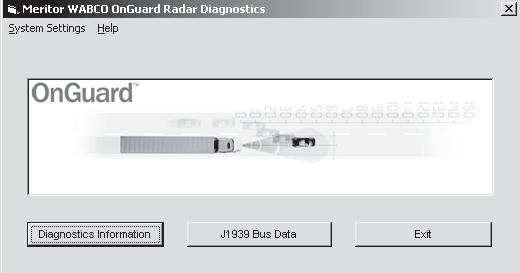 Displaying Radar Information: To retrieve radar sensor information, select Diagnostic Information from the