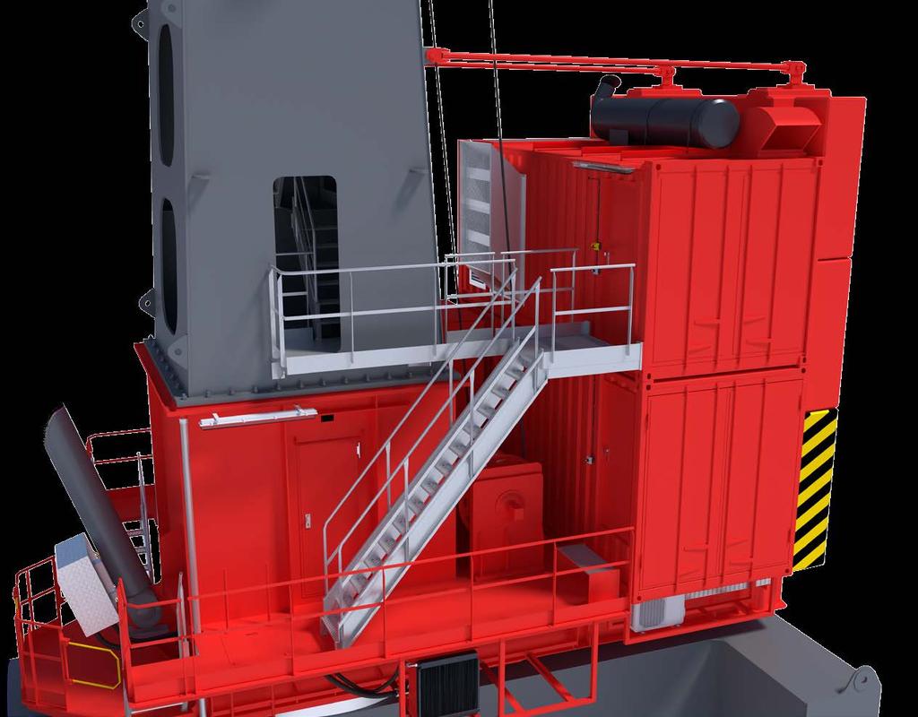 STAIRWAYS Provide easy access to the tower cab Feature an ergonomic design