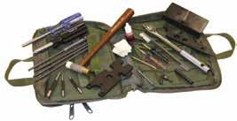 99 34 ARMORER'S WRENCHMIL-SPEC TOOL BOX - Does a bunch of important jobs: 6-pin barrel nut wrench for both peg-style and encapsulated barrel nuts, "can t slip" 4-pin castle nut wrench for M4-type