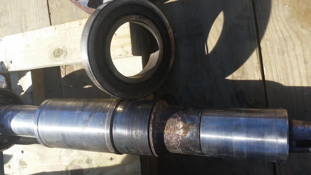 Seals in the bearings were broken due to corrosion