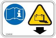 WARNING LABEL - Batteries emit hydrogen gas. Explosion or fire can result.