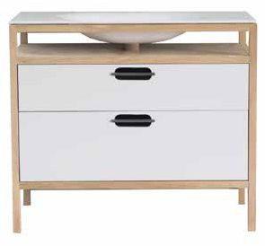 TAPHOLE OPTION OF WHITE LACQUER DRAWER FRONTS OAK CLOUD 2 DRAWER WALL