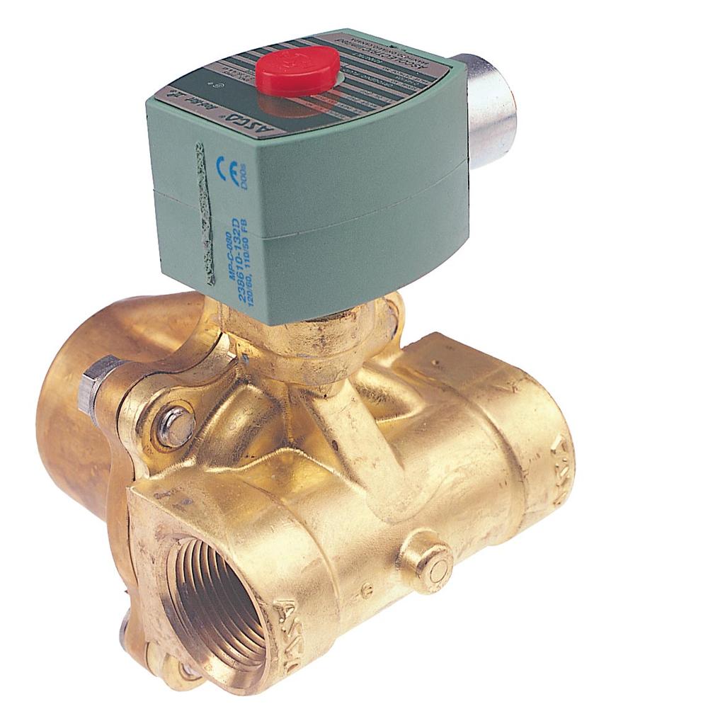 DIRECT ACTING PILOT OPERATED CRYOGENIC AND LIQUID CO2 VALVES Brass Body 1/8" to 1 1/2" NPT FEATURES "LT" suffix valves are built to control cryogenic fluids, including liquid oxygen (-297 F/-181 C),
