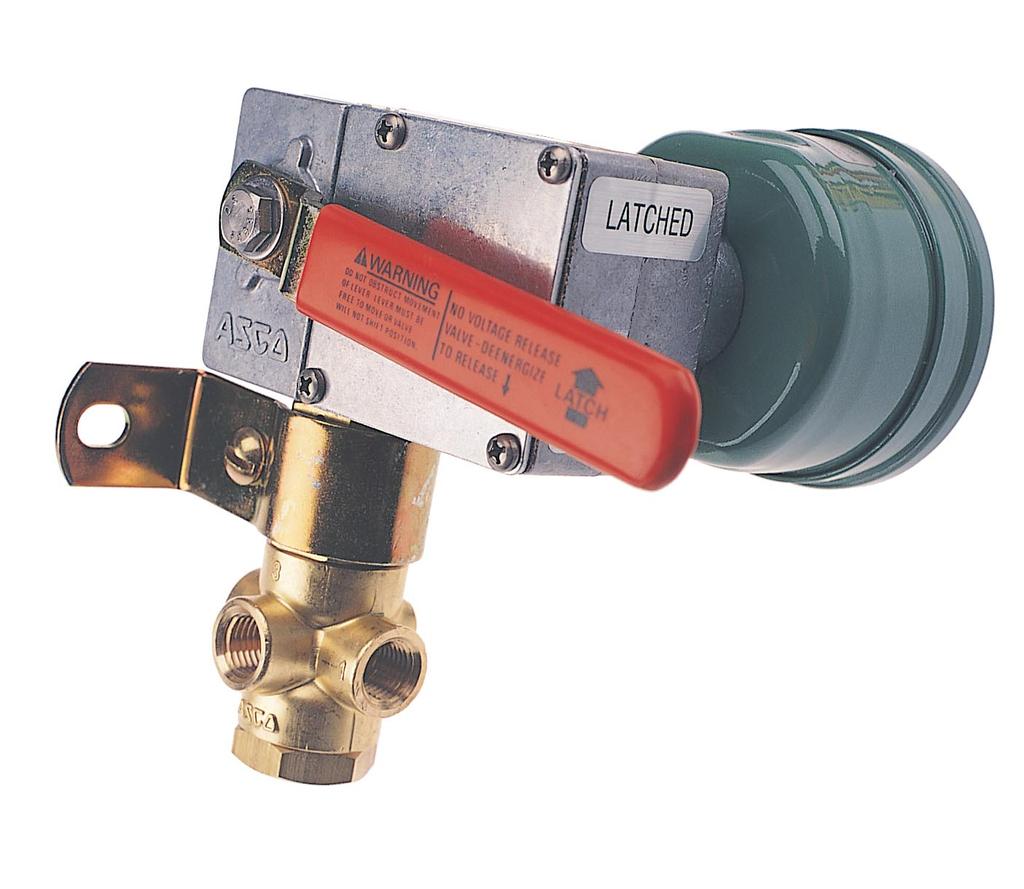 UNIVERSAL OPERATION MANUAL RESET SOLENOID VALVES Brass or Stainless Steel Bodies 1/4" to 1/2" NPT FEATURES High flow/high-pressure bodies with manual operators to prevent inadvertent valve start-up