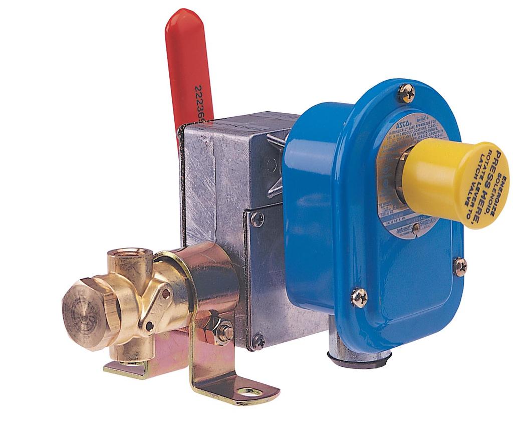 NO VOLTAGE RELEASE MANUAL RESET IS VALVES Air and Inert Gas Brass or Stainless Steel Bodies 1/4 to 1/2 NPT 3/2 SERIES INTRINSICALLY SAFE MANUAL RESET FEATURES Intrinsically safe solenoid when