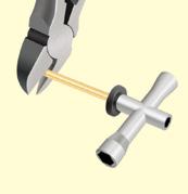 Use side cutters to grip the shock shaft just above the rod end (C). Remove the rod end from the shock shaft using the suspension multi tool (C). 5.