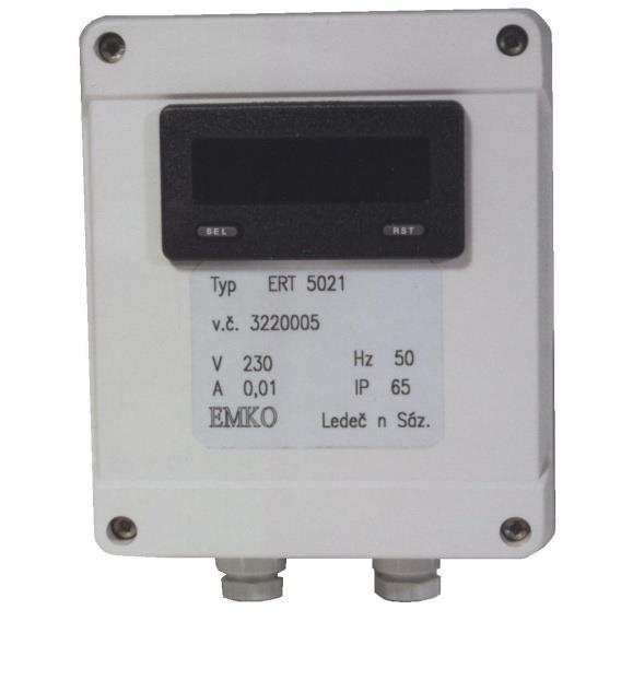 Flow indicator ERT50000 230/50 Hz Output 4 up to 20 ma Technical data Power supply: 230V/50Hz Input: 3VA Display: 8 digits LCD height 11,7 mm Current output: active 4-20 ma or 0-20 ma Rmax=500