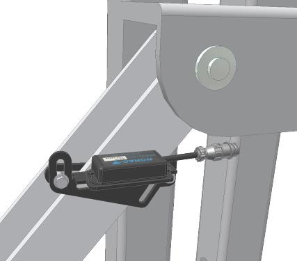4.5.1 Boom Frame Roll Sensor Mounting 1. Use the supplied hardware to mount the boom frame roll sensor (E04) as shown in Figure 15.