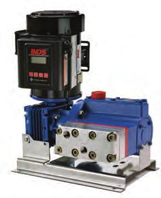 Conventional metering pump Weight: 220 lbs. (with motor) Rated: 2500 psi at 29 gph Motor: 5 hp Hydra-Cell metering pump Weight: 83.5 lbs.