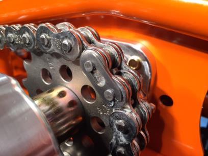 Installing the Engine Chain: 27. See the Fitment Info Sheet for proper engine sprocket size for your make/model of bike. This is important to achieve proper chain adjustment. 28.