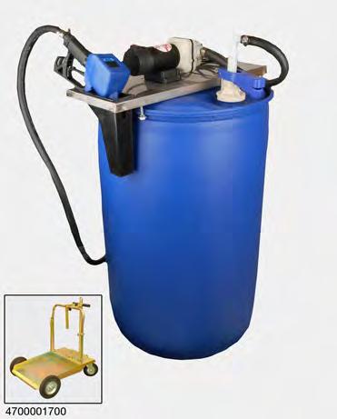 PRP6 POMPA ROTATIVA ADBLUE ADBLUE KIT pump with digital pistol for drums of 200 litres Complete with stainless steel bracket for plastic drums