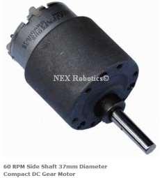 60 RPM Side Shaft 37mm Diameter Compact DC Gear Motor 4. CONCLUSIONS After careful review of literature it was found that no specific solution to apply air brake using exhaust gases was available.