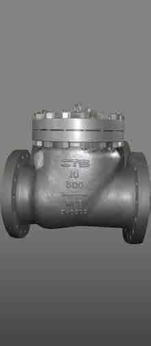 Face to face an en to en: ASME B16.10 Pressure-temperature ratings: ASME B16.34. Wall thickness imension: API 600 an BS1868. Seat For carbon steel check valves, the seat is usually forge steel.