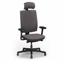 The backrest can be locked in an upright position and is adjustable in height.