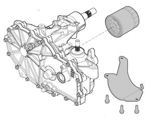 9. Follow the instructions in To Add Hydraulic Fluid: on page 9. MOWER BLADES Remove CAUTION: Use sturdy gloves or padding to protect hands when working with mower blades.. Drain Plug. Oil Filter 3.