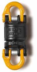 A D L 1000 Volts Resistance Insulated Swivels with 2 Half Links For Load Limit Grade 80 Chain Dimensions (mm) N.W. tonnes* mm A D L kg 8-123-07 2.0 7, 8 18 9 131 0.7 8-123-10 3.15 10 25 11 162 1.