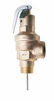 Set pressures 125 or 150 psig @ 210 F. Sizes 3/4 through 2. 19 SERIES Bronze high capacity safety valves for steam or air/gas service. ASME Section I and VIII certified.