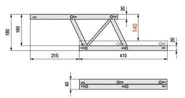 steel/acero zinc/zincado Quadrant hinges / / Bisagra para