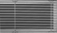Available on request with concealed fixing. Standard finish: Powder coated RAL 9010 20% gloss. Type WAP Supply or return air grille with fixed horizontal profiled blades.