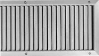 use with a sub-frame. Type TR Supply or return air grille with individually adjustable horizontal front blades with visible screw fixing (border counter punched).