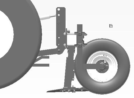 Adjust lift arms until front tool bar is parallel with tractor axle.