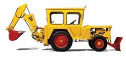 BACK THEN, COMPANY FOUNDER JOSEPH CYRIL BAMFORD INVENTED THE ENTIRE BACKHOE LOADER CONCEPT WHEN HE COMBINED A LIGHTWEIGHT BACKHOE WITH A
