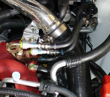 Insert the A pipe into the turbo inlet hose and place A pipe bracket