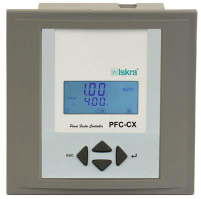 Power Factor Control Relay PFC-CX USE Power factor control relay PFC-CX measure cos ϕ of a supply system and control the automatic connection and disconnection of compensation capacitors according to