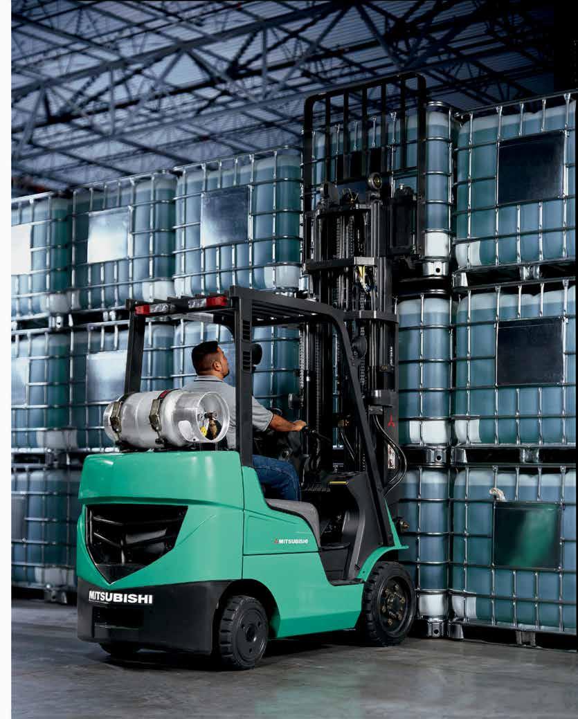 speciallydesigned mast, the design of the forklift allows for improved visibility in all directions during operation.