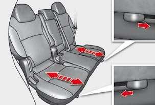 C O M F O R T REAR SEATS (ROW 2) The rear seats can be folded in two parts (1/3-2/3).