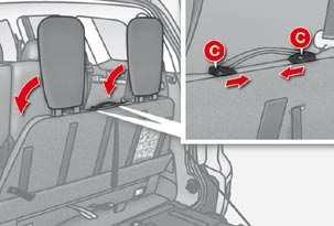 C O M F O R T Folding the bench seat II 1. Open the tailgate and the lower tailgate (refer to the "Access" section). 2.