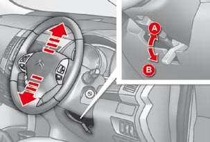 To change from one to the other, push or pull the lever on the lower edge of the mirror.