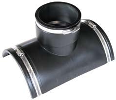 Flexible & Saddles K-3 Flexible Sewer Saddles Flexible Sewer Saddles Features: The flexible sewer saddle's elastomeric construction will allow one saddle to fit pipe diameters of 4" through 12" thus