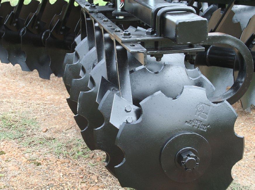 Left: Save time and energy with our optional broadcast seeder with bracket and dragboard kit.