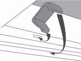 Catch the hook in the slot in the windshield frame and then close the lever over it so that it lays fl at against the windshield frame.