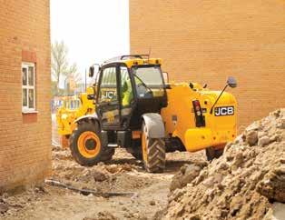 A productive machine A JCB Construction Loadall is extremely manoeuvrable making it easy to operate in confined spaces; the compact wheelbase and large steering lock angles save you valuable travel
