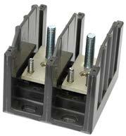 Power distribution and terminal blocks 9 162, 163 and 165 UL Recognized stud power terminal blocks Port-to-stud and stud-to-stud power terminal blocks are available with current ratings up to 760 A.