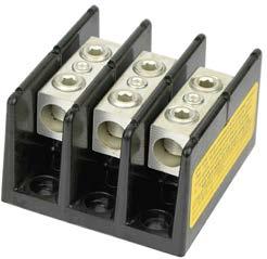 Power distribution and terminal blocks 9 160, 162, 163 and 165 UL Recognized power splicer blocks Splicer blocks allow for increasing or decreasing wire size within a circuit to accommodate different