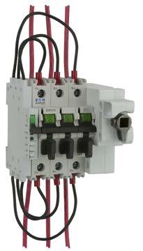 CCP2R-3-30CC/M/10x38 IEC Dimensions in CCP2R-3-30/60CF CCP2-PLC-IND mounted on a 3-pole switch and using the fork terminals. When mounted on a 2- or 1-pole switch, remove unused leads.