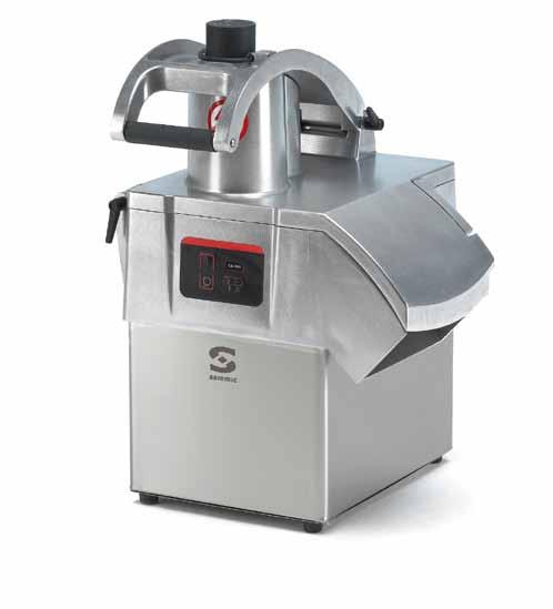 CA-301 Vegetable prep. machine - Output: up to 1,000 lbs./h (450 kg/h). - It consists of a 1-speed motorblock and a universal hopper.