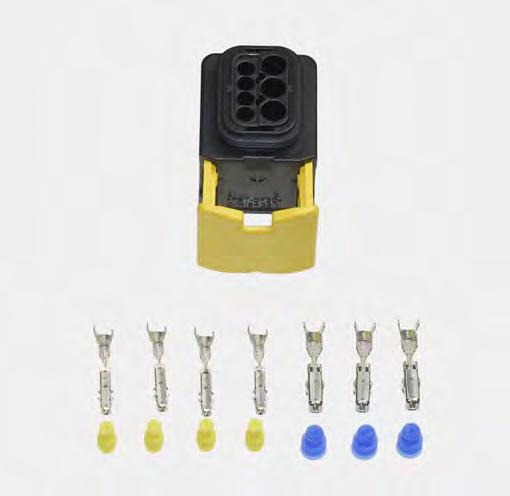 170021415 MCP connectors for fitters 7 poles from 1.5 to 2.8 Connectors 7-pole female port In the kit, consisting of 1 connector, 4 blue rubbers 1,2-2.1, yellow rubbers MQS 1.