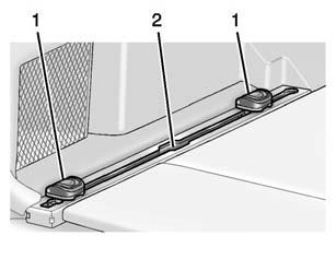 Turn the bottom of the fence up and insert it into the upper two clips (2). D-Ring Sliders For vehicles with a D-ring system, there are four D-ring sliders that move along rails.